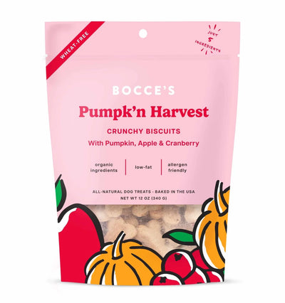 Bocce's Bakery Pumpk'n Harvest Small Batch Biscuit Dog Treats 12 oz - Pets Perfect