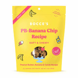 Peanut Butter Banana Carob Chip Soft Chewy Dog Treats - Wheat Free Natural Snacks for Dogs 6oz