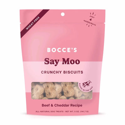 Bocce's Bakery Say MOOOO Biscuit Bags Dog Treats 5 oz - Pets Perfect