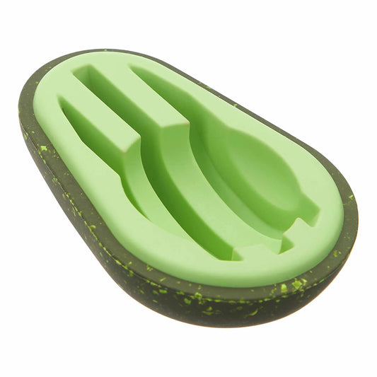 BARK Avocadoggo - Super Chewer Rubber Dog Toy with Treat Holder