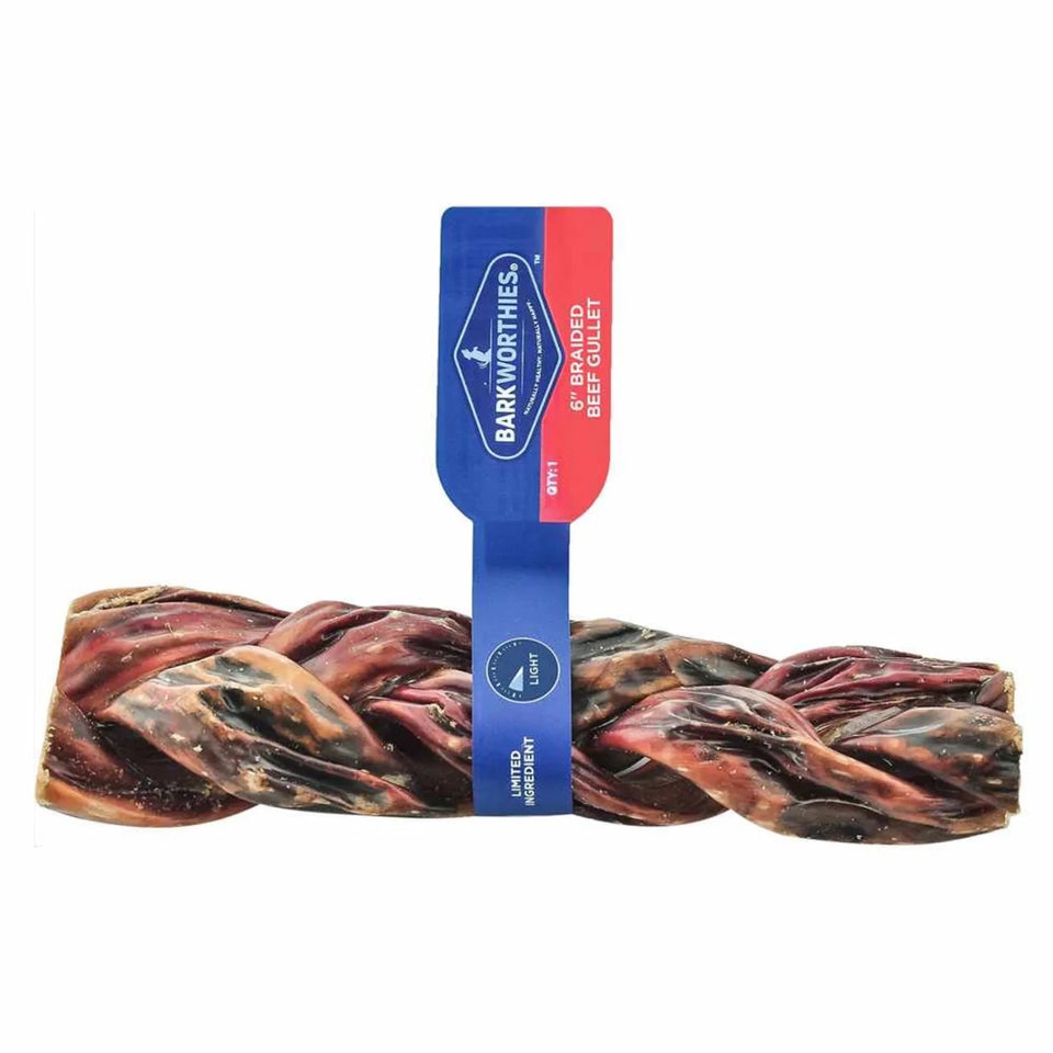 Barkworthies Beef Gullet - Braided - Pets Perfect