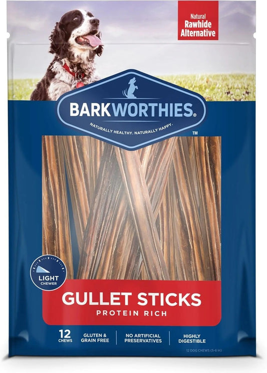 Premium Beef Gullet Sticks for Dogs - 6 Inch Natural Long-Lasting Chews