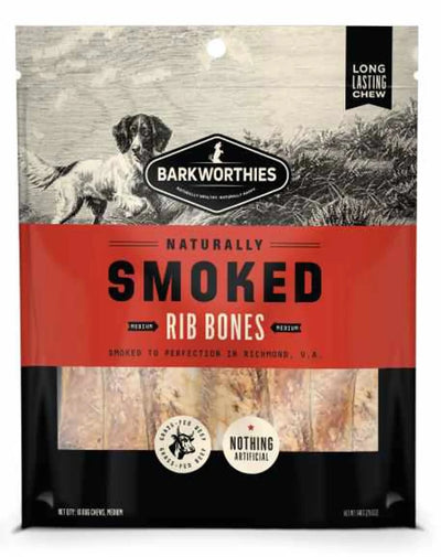 Barkworthies Hickory Smoked Beef Rib Dog Chews 10 ct - Pets Perfect