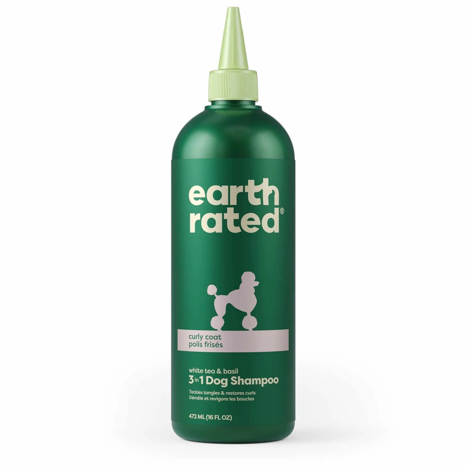 Earth Rated 3 in 1 Dog Shampoo Curly Coat 16 oz - Pets Perfect