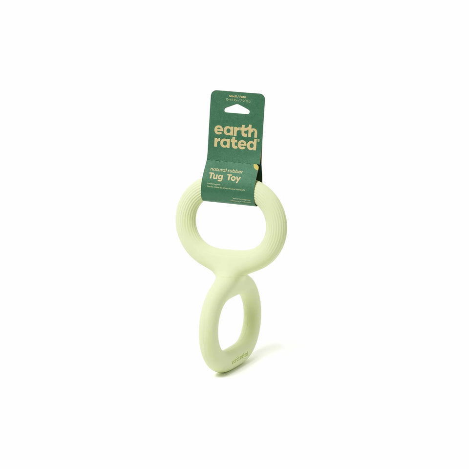 Earth Rated Rubber Tug Dog Toy, Green/SMALL