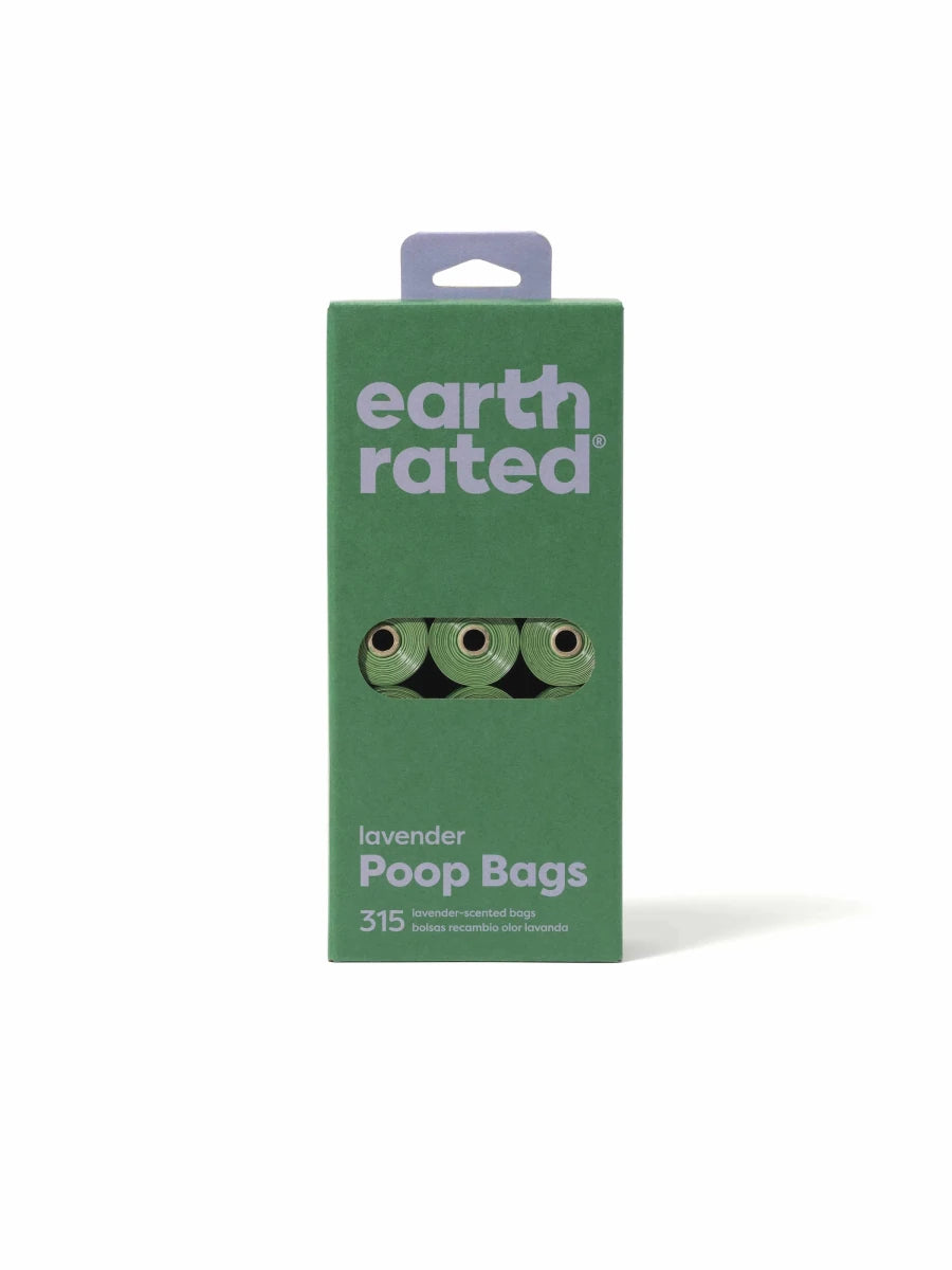 Earth Rated Lavender Poop Bags 315 ct on 21 Refill Rolls - Pets Perfect