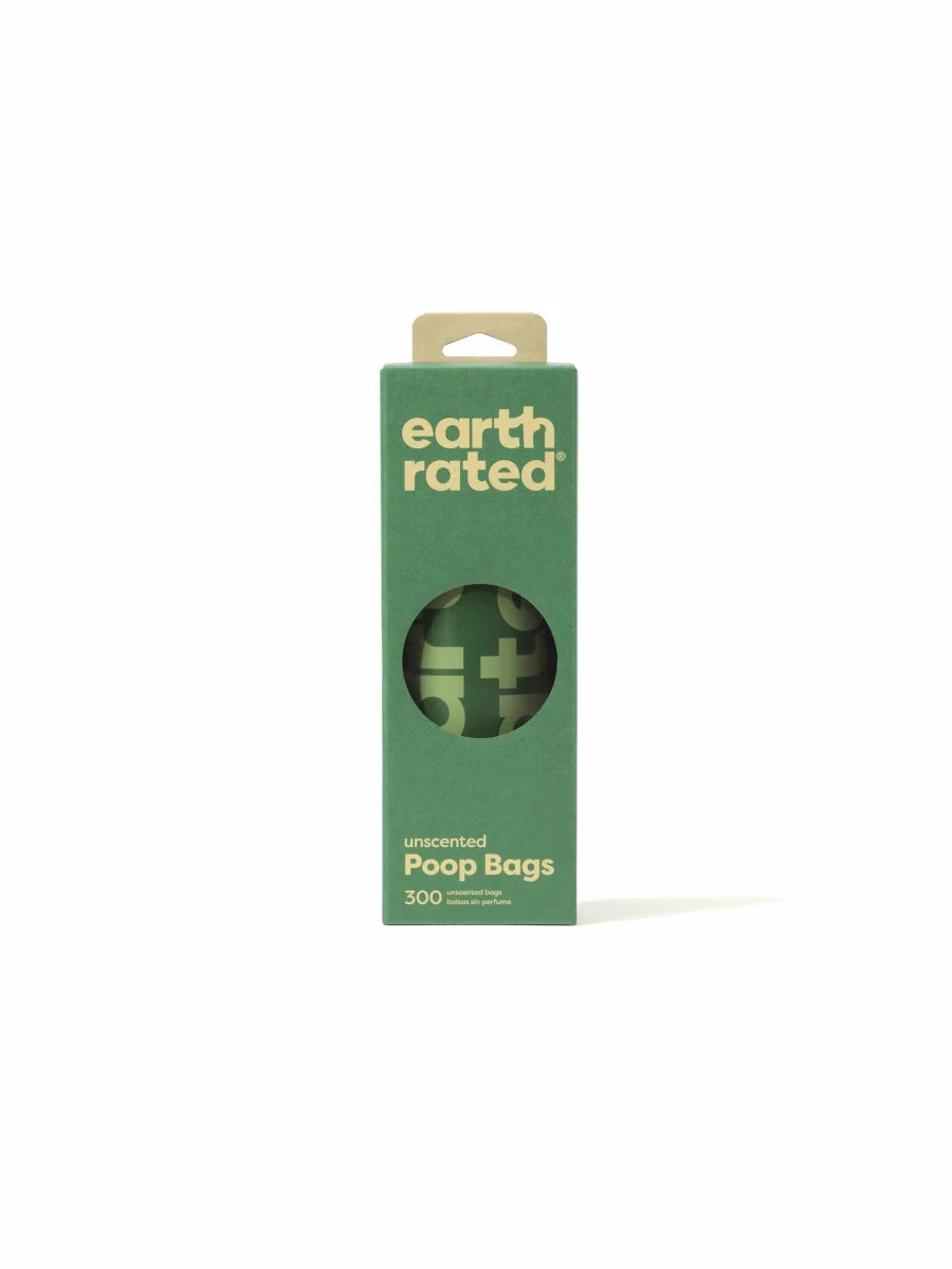 Earth Rated Unscented Poop Bags 300 ct on a Large Single Roll - Pets Perfect