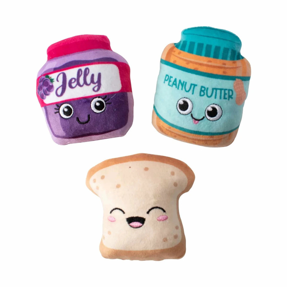 PetShop by Fringe Studio Sticky Situation Plush Dog Toy Set Small 3pc - Pets Perfect