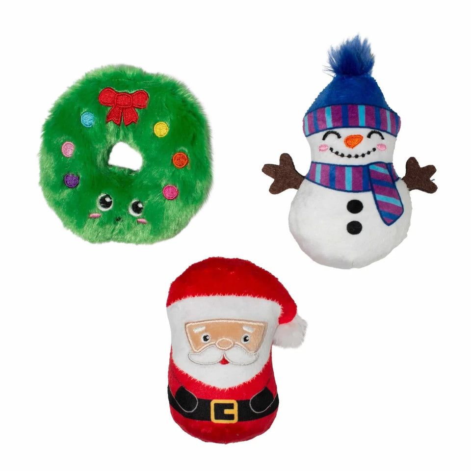 PetShop by Fringe Studio We Have Great Chemis-Tree Plush Dog Toy Set Small 3pc - Pets Perfect