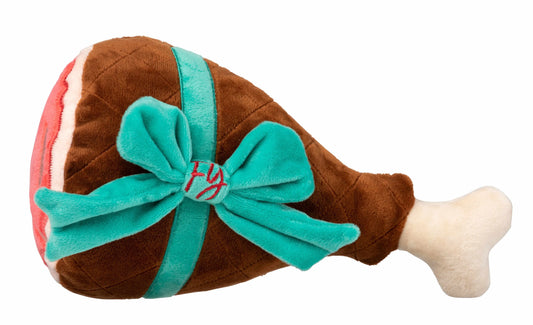 FuzzYard Humongous Holiday Ham Plush Dog Toy.
