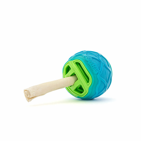 GURU Pocket Ball Dog Fetch Toy - Durable Rubber Ball Medium
