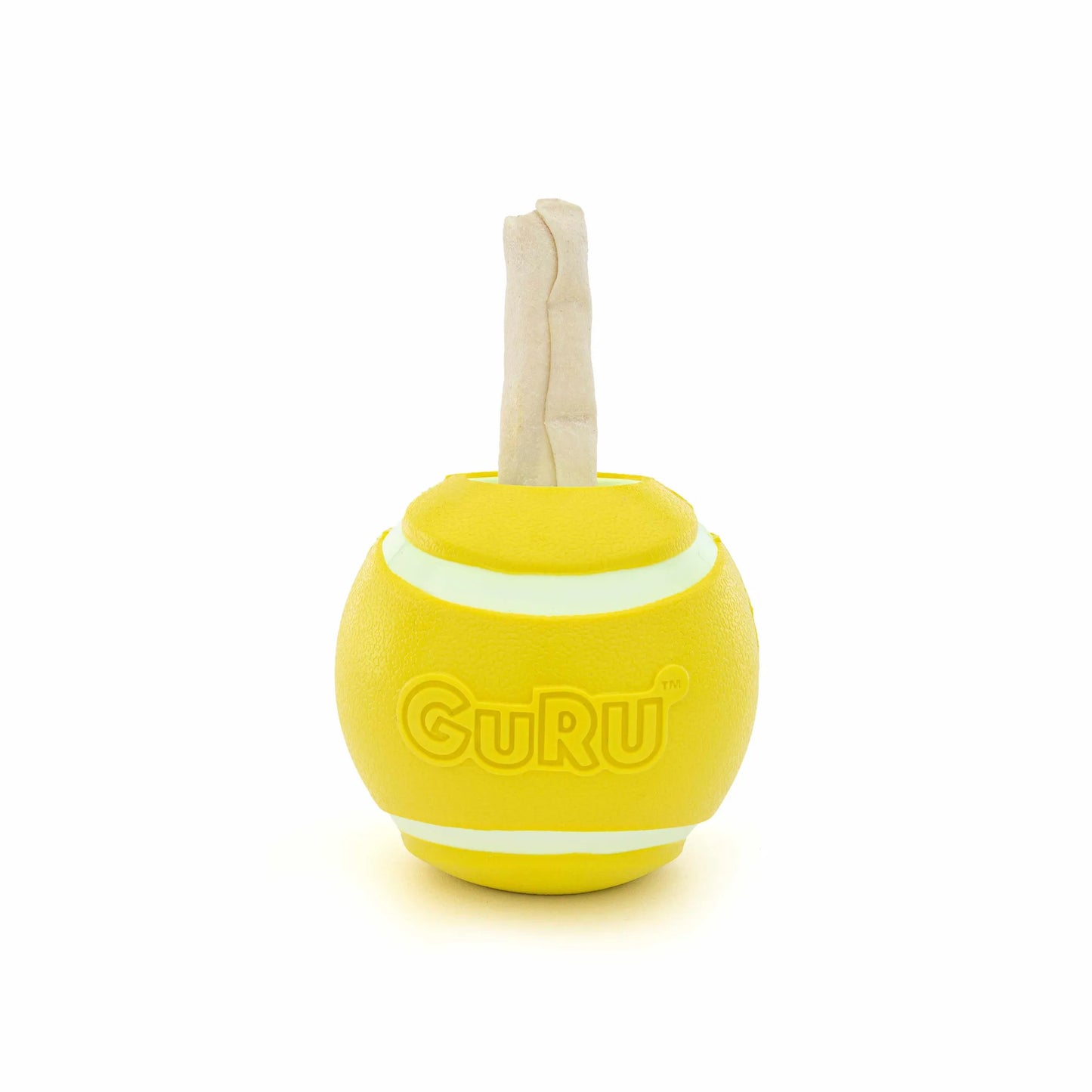 GURU Pet Company Tennis Treat Ball Interactive Dog Chew Toy Medium