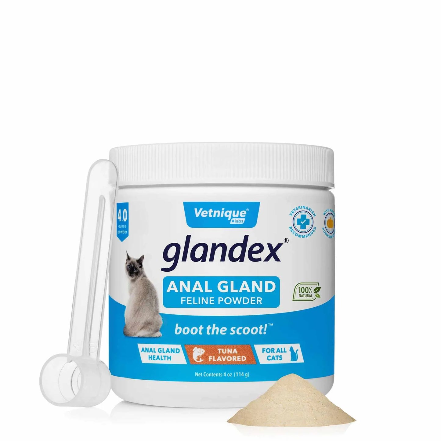 Glandex Feline Tuna Powder 4 oz - Cat Anal Gland Support & Digestive Health Supplement