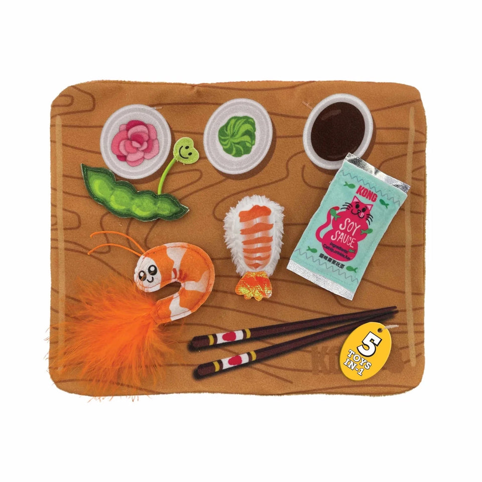KONG Pull-A-Partz Sushi Cat Toy - Pets Perfect