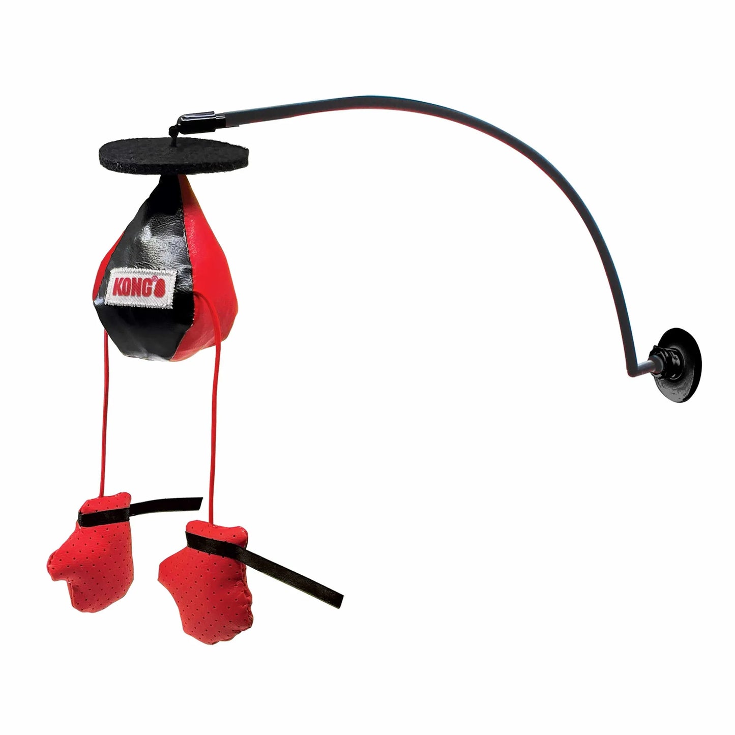 KONG(R) Connects(TM) Window Boxing Cat Toy with hanging boxing gloves and suction cup mount for cats to play and exercise