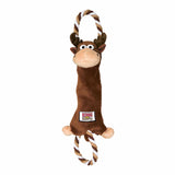 KONG Tugger Knots Moose Dog Rope Toy - Interactive Tug Toy with Squeaker Medium/Large