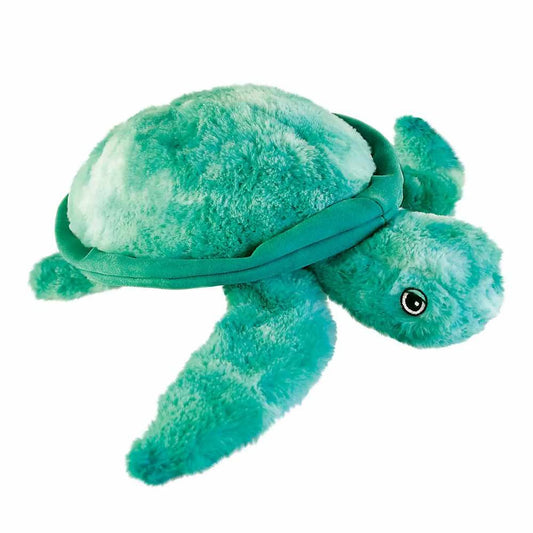 KONG SoftSeas Turtle - Plush Squeaky Crinkle Dog Toy with Long Tentacles