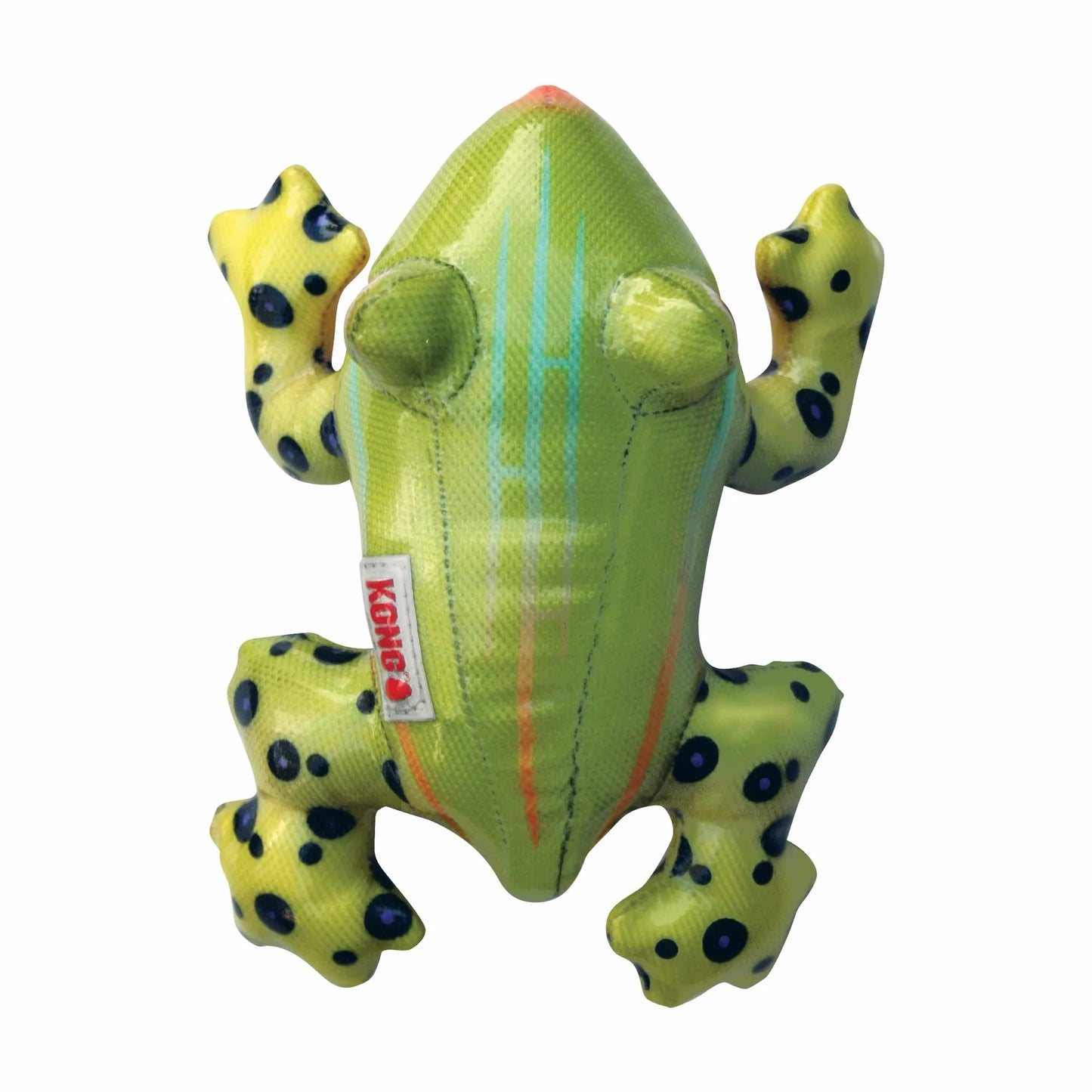 KONG Shieldz Tropics Frog - Medium Ultra-Durable Squeaky Dog Chew Toy