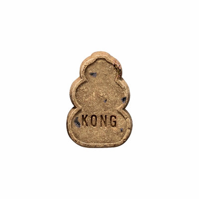 Brown KONG liver dog treat shaped like a classic KONG toy