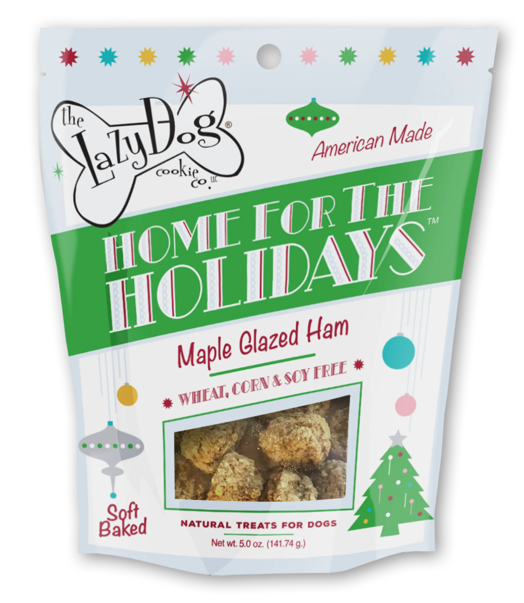 Lazy Dog Home for the Holidays Soft Baked Dog Treats - Natural Turkey & Sweet Potato Flavor, Wheat Free, 5 oz - Pets Perfect