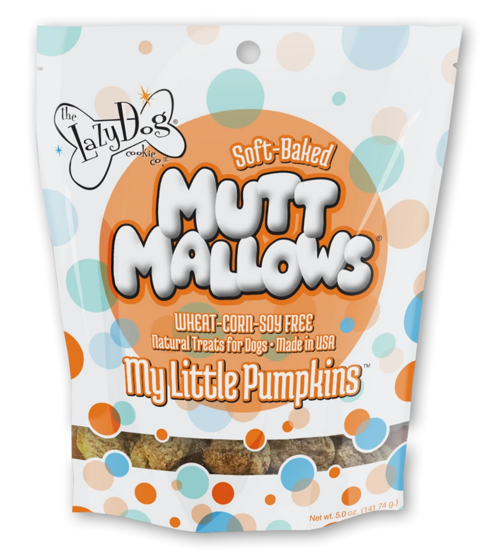 Lazy Dog Mutt Mallows Pumpkin Training Dog Treats - Soft Marshmallow Rewards for Sensitive Stomachs - Pets Perfect