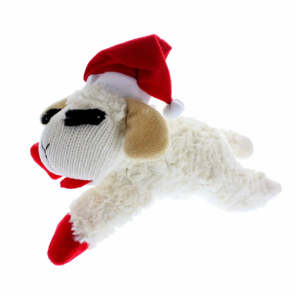Multipet Holiday Lamb Chop with Santa Hat - Pets Perfect