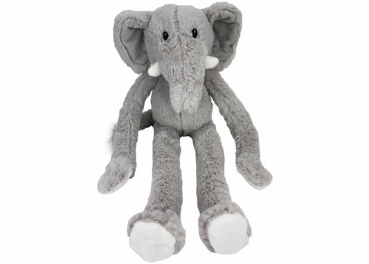 Multipet Swingin' Safari Elephant - 19" Long Arm Plush Squeaky Tug Dog Toy