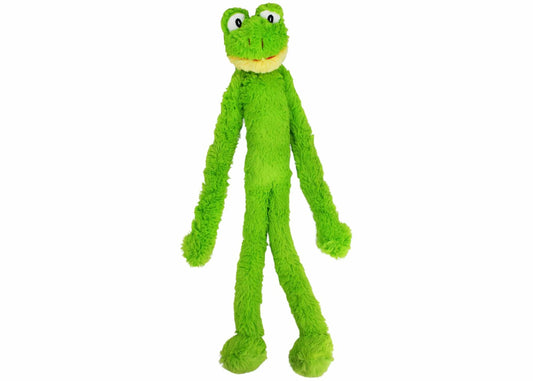 Multipet Swingin' Slevins Frog - 27" Long Arm Plush Squeaky Tug Dog Toy