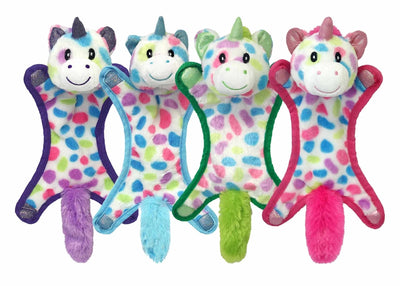 Multipet Ball-Head Unicorns Plush Dog Toy Assorted 10" - Pets Perfect