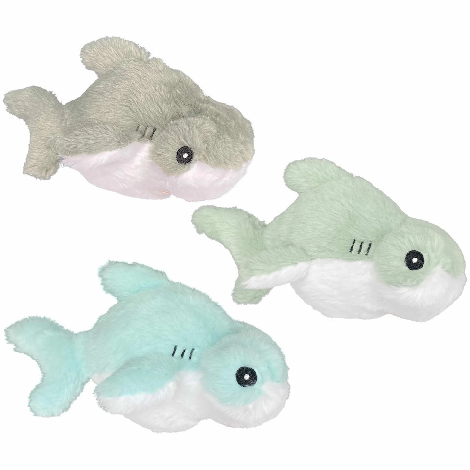 Multipet Margaritaville Fins Up Hammerhead Shark Plush Dog Toy Assorted 8" - Pets Perfect