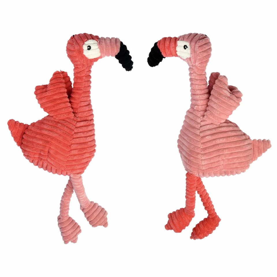 Multipet Corduroy Flamingo Plush Dog Toy 17" - Pets Perfect