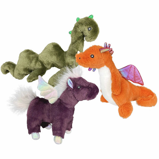 Multipet Mythical Creatures Plush Dog Toy Assorted Animals - Pets Perfect