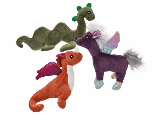 Multipet Mythical Creatures Plush Dog Toy Assorted Animals - Pets Perfect