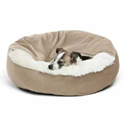 Best Friends by Sheri Cozy Cuddler Ilan Cat & Dog Bed Taupe 24 x 24 - Pets Perfect