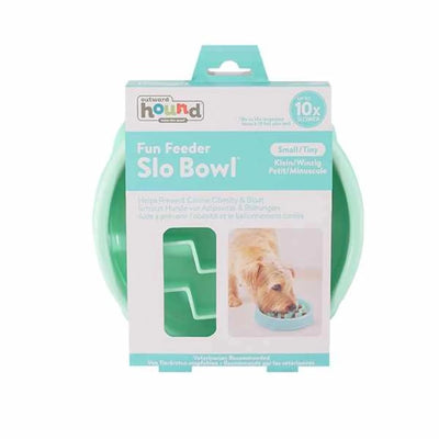 Outward Hound Fun Feeder Wave Mint Small - Pets Perfect