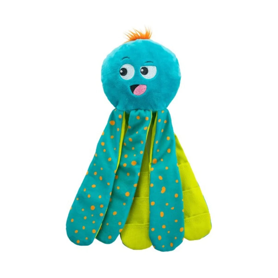 Nina Ottosson Silly Legz Octopus Interactive Plush Dog Puzzle Dog Toy Blue - Pets Perfect