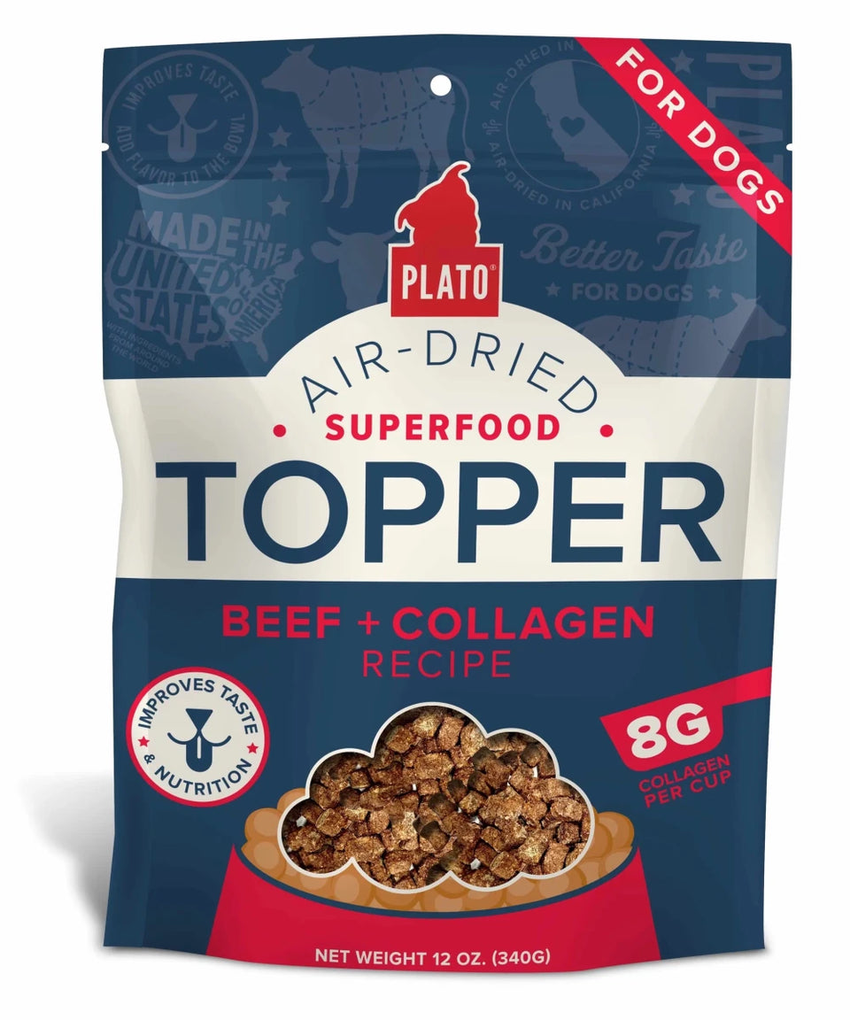 Plato Dry Dog Food Topper Beef & Collagen Recipe - Pets Perfect
