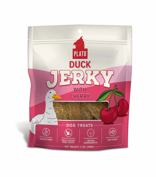 Premium Duck Jerky with Cherry Dog Treats - All Natural Freeze Dried Training Rewards - Pets Perfect
