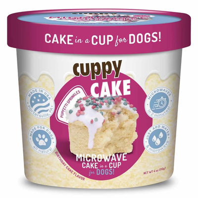 Puppy Cake Cuppy Cake Birthday Cake Flavor with Pupfetti Sprinkles 4 oz - Pets Perfect