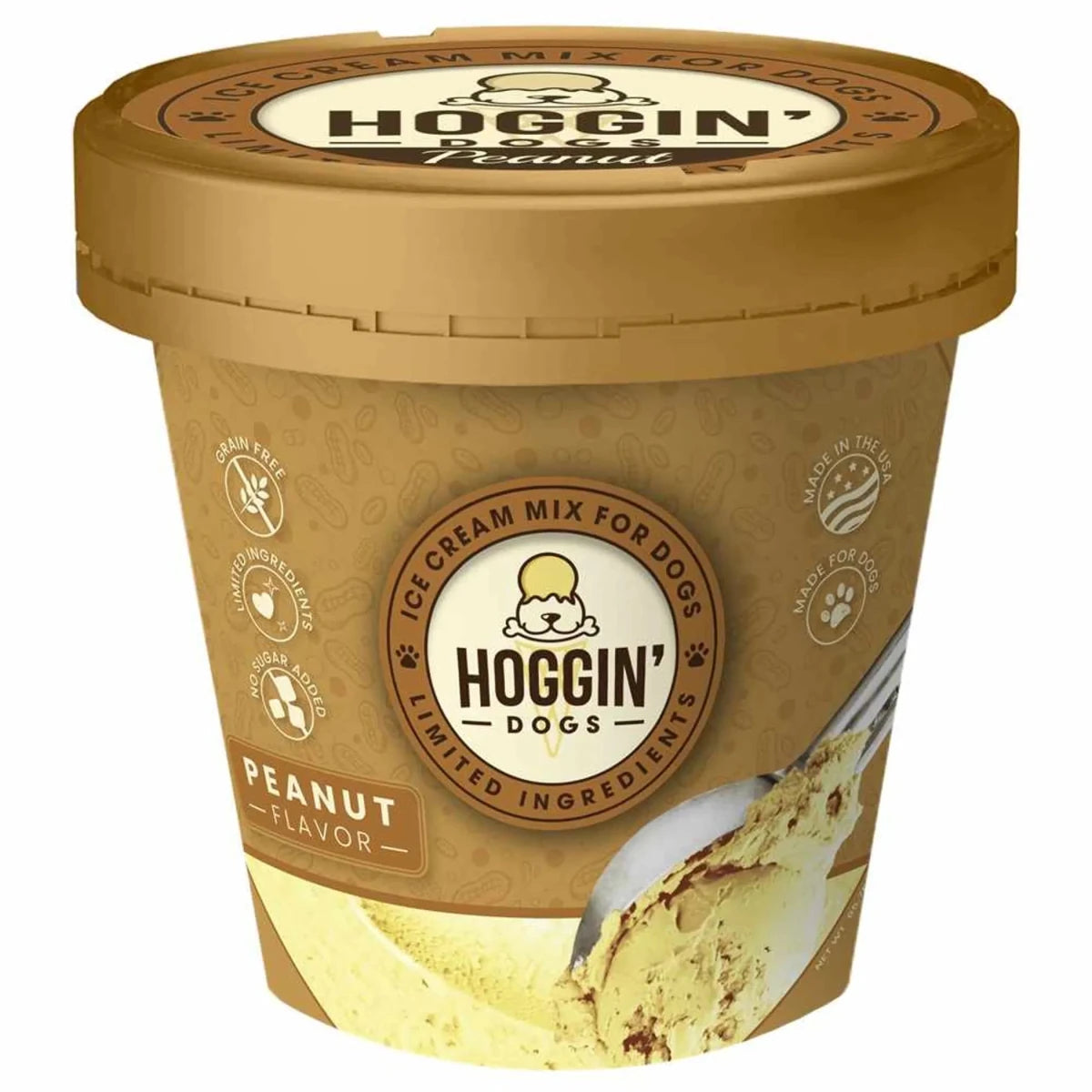 Puppy Cake Hoggin' Dogs Ice Cream Mix Peanut Butter Pint Large 4.65 oz - Pets Perfect
