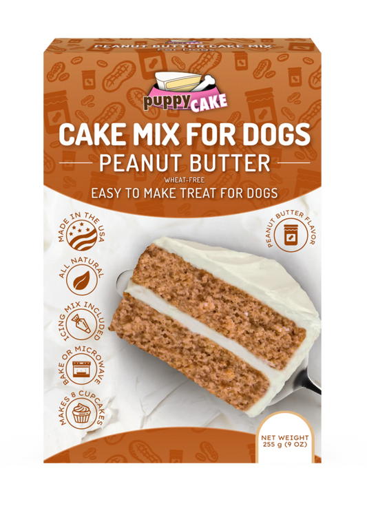 Puppy Cake Mix Peanut Butter 9oz - Pets Perfect