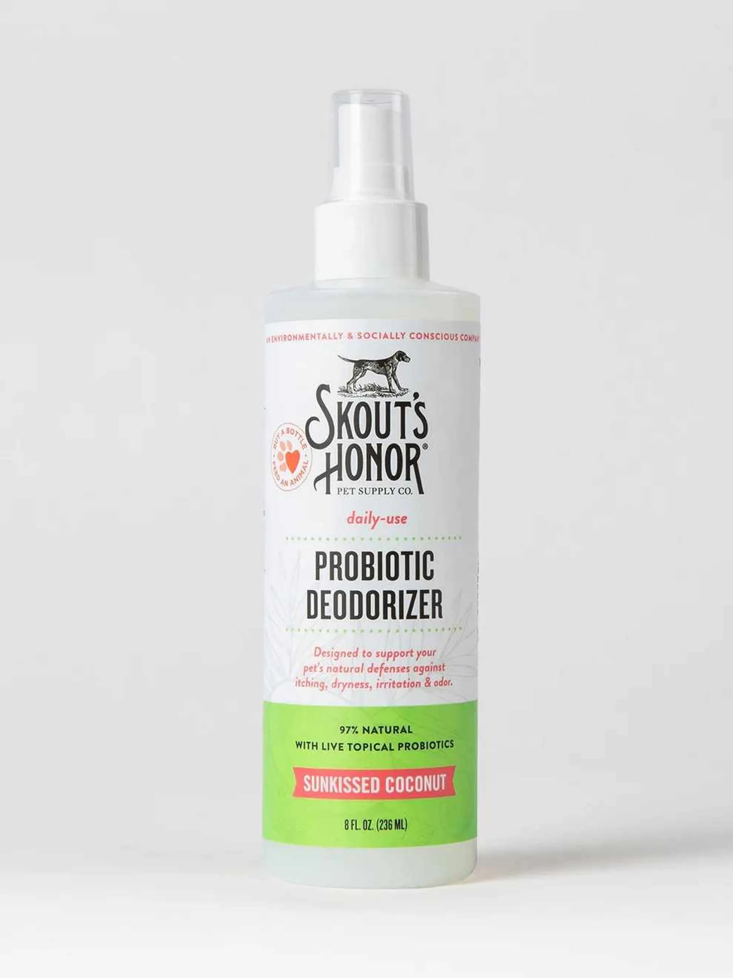 Skout's Honor Probiotic Daily Use Deodorizer Sunkissed Coconut 8oz - Pets Perfect
