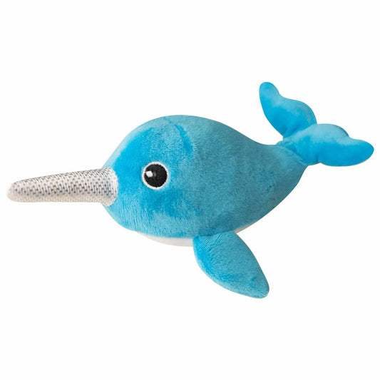 SnugArooz Baby Nikki the Narwhal 5" - Eco-Friendly Plush Toy with Squeaker & Crinkle