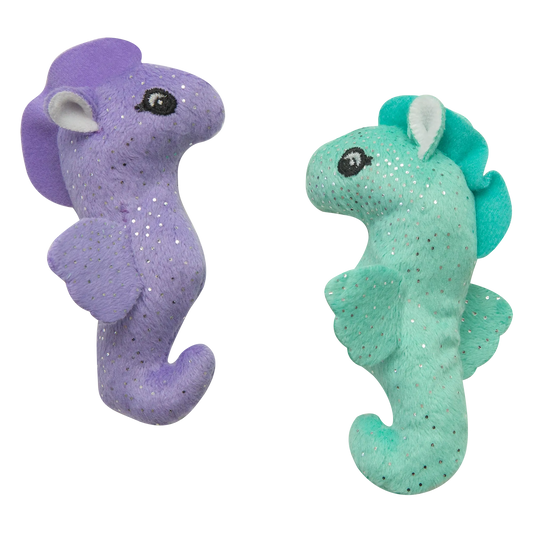SnugArooz Kitty Seahorse w/ Catnip Cat Toy 4" 2pk