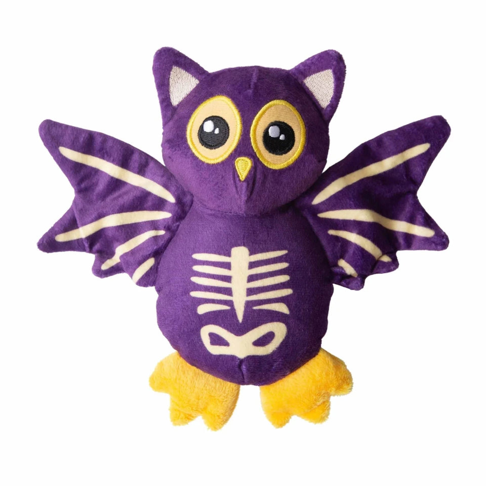 SnugArooz Skel-E-Bat - Eco-Friendly Squeaky Crinkle Halloween Dog Toy - Pets Perfect