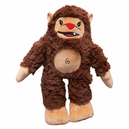 SnugArooz Billy the Big Foot Plush Dog Toy 11" - Eco-Friendly Squeaky Crinkle Toy