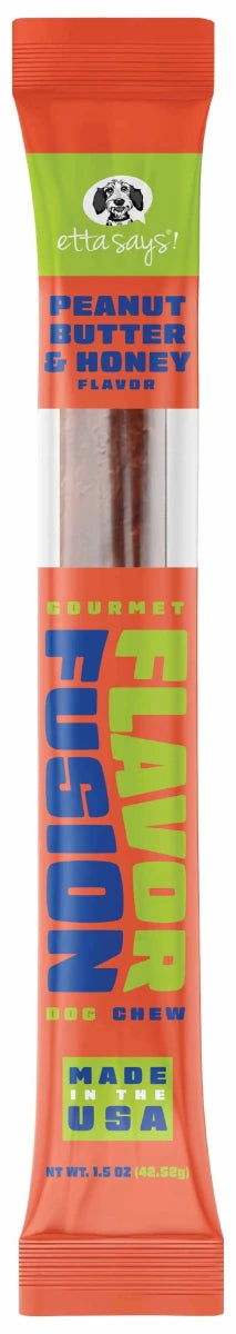 Etta Says! Flavor Fusion Dog Chew Peanut Butter and Honey 1.5 oz 12 ct - Pets Perfect