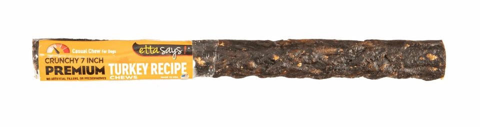 Etta Says! Premium Crunchy Turkey Dog Chew 7" - Pets Perfect