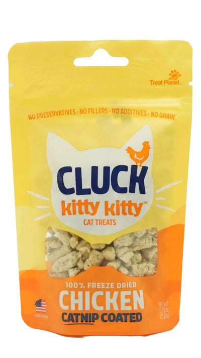 Kitty Kitty Cluck Freeze-Dried Chicken Cat Treat with Catnip Coating 0.75 oz - Pets Perfect