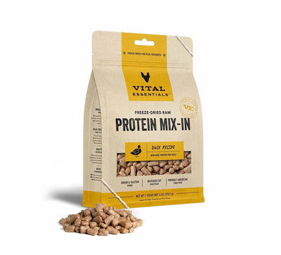 Vital Essentials Freeze-Dried Raw Duck Protein Mix-in Meal Topper for Dogs - Pets Perfect